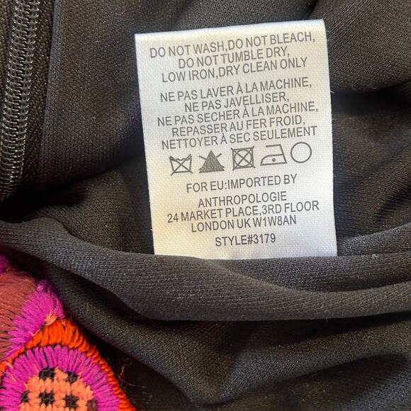 Anthropologie Hutch Embroidered Ellen Mini Skirt Purple Pink Green Size 6‎ - Picture 13 of 13